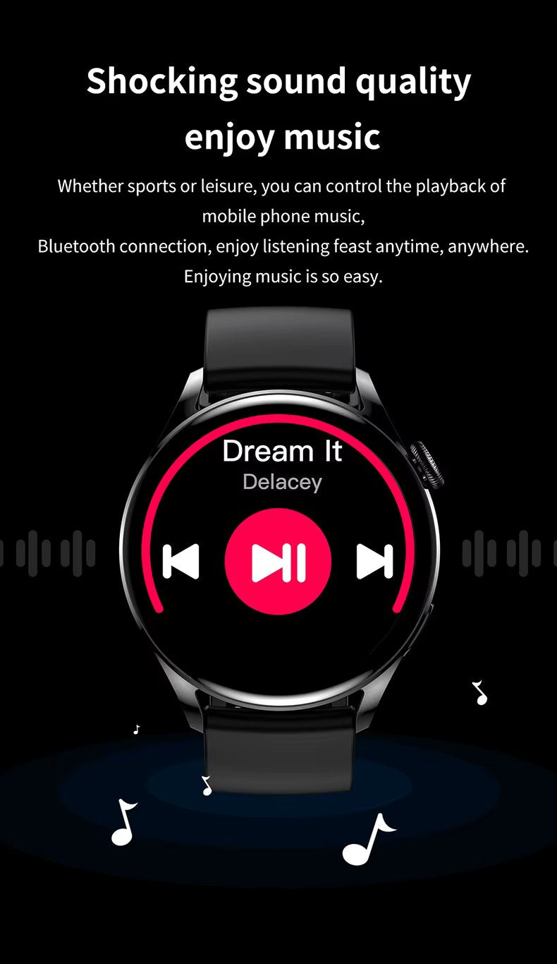 Smartwatch Deportivo Negro con Correa Metálica – Estilo, Tecnología y Rendimiento