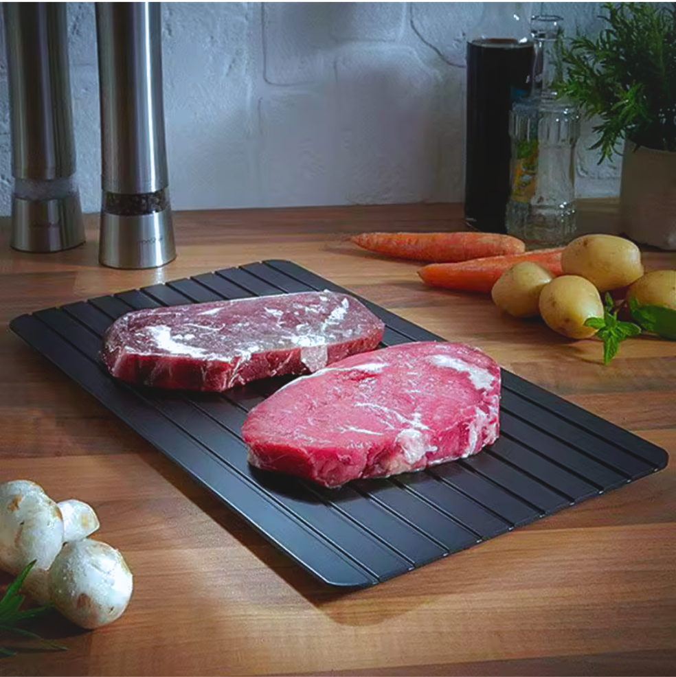 Tabla de descongelación rápida de alimentos – sin electricidad